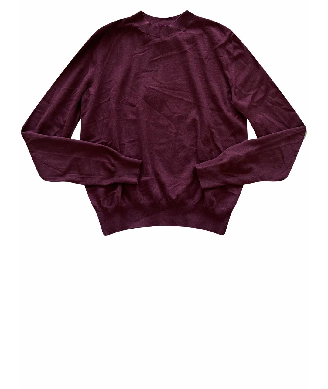 BOTTEGA VENETA Бордовый кашемировый джемпер / свитер, фото 1