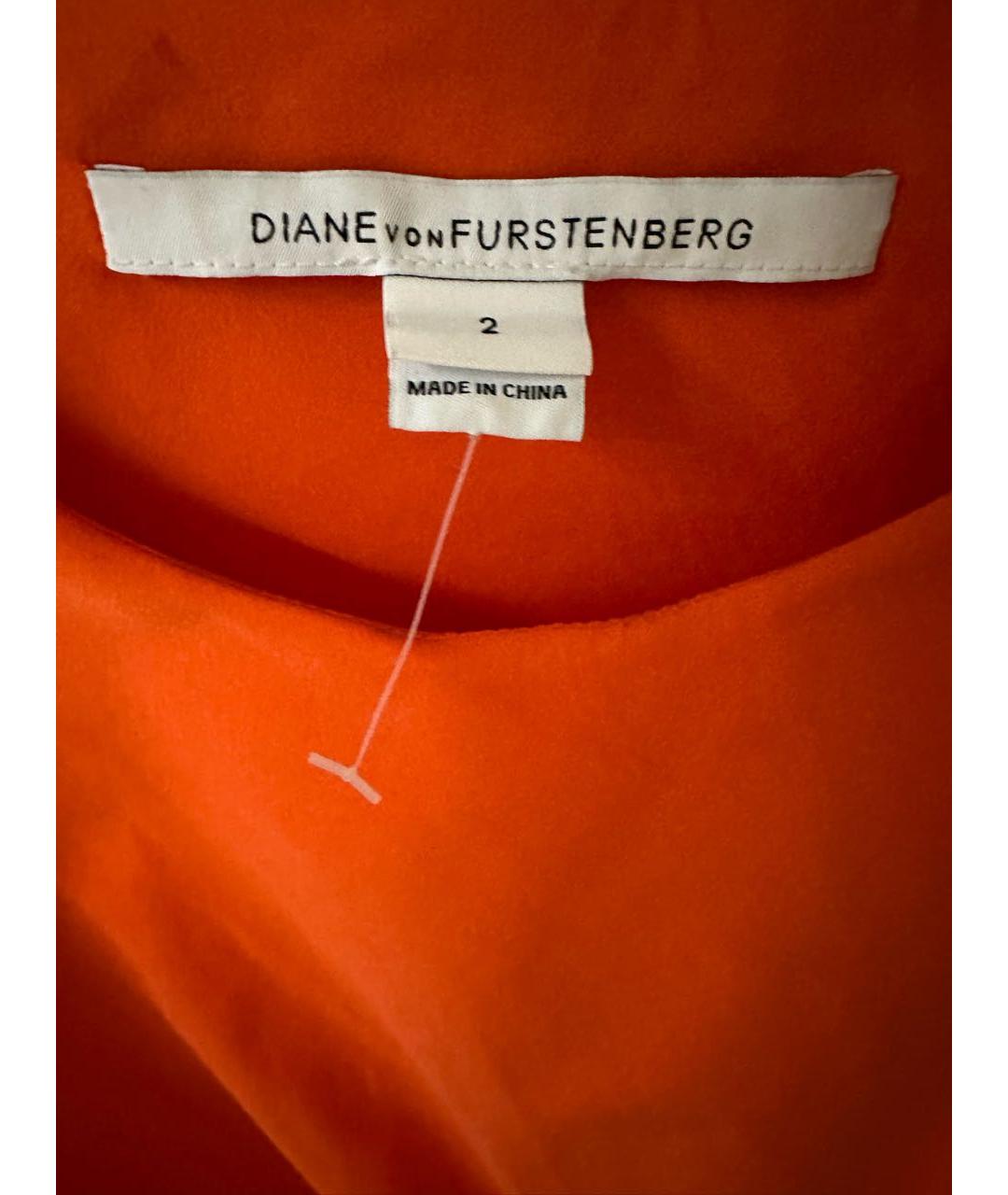 DIANE VON FURSTENBERG Оранжевое полиамидовое повседневное платье, фото 4