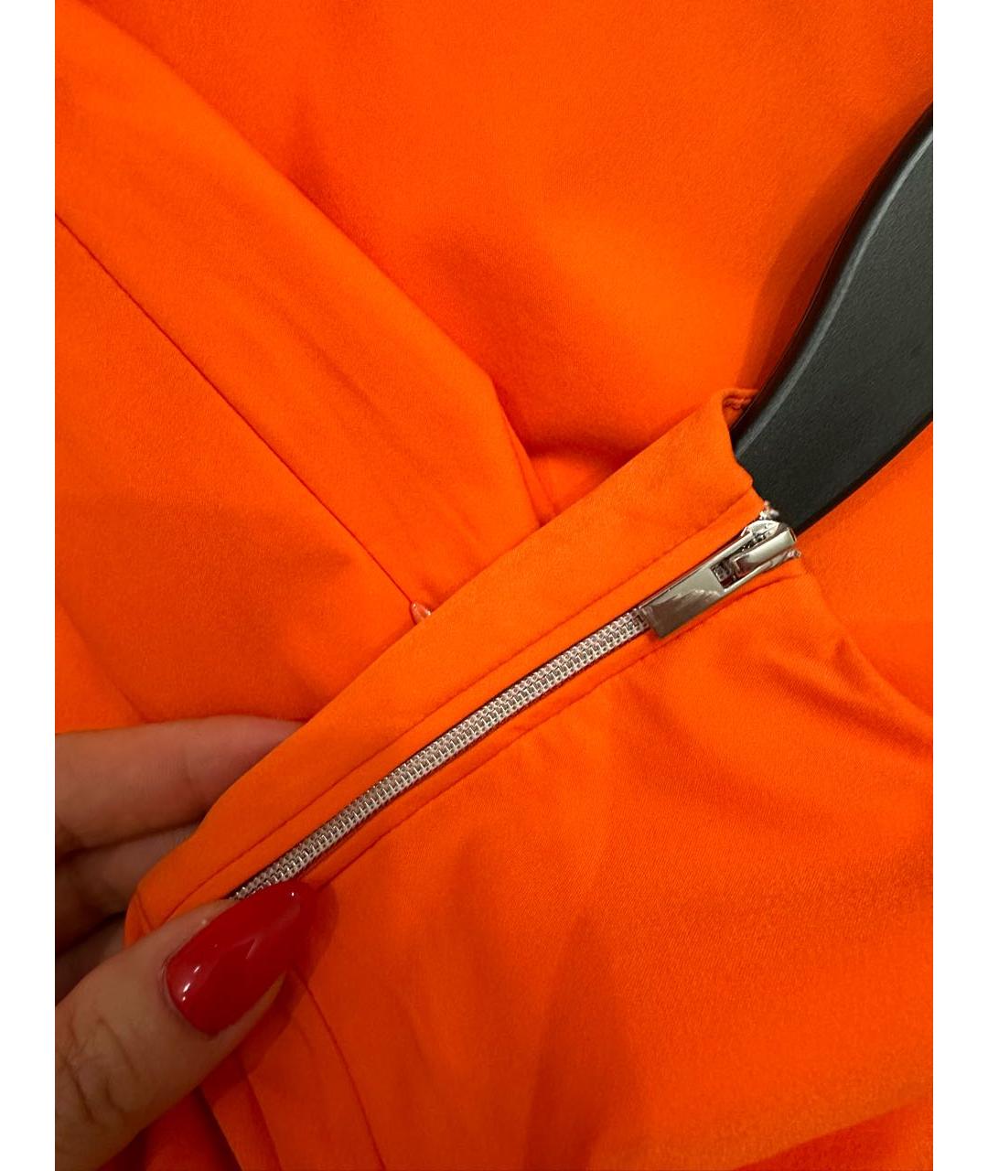 DIANE VON FURSTENBERG Оранжевое полиамидовое повседневное платье, фото 5