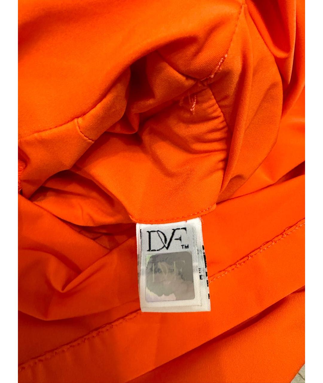 DIANE VON FURSTENBERG Оранжевое полиамидовое повседневное платье, фото 6