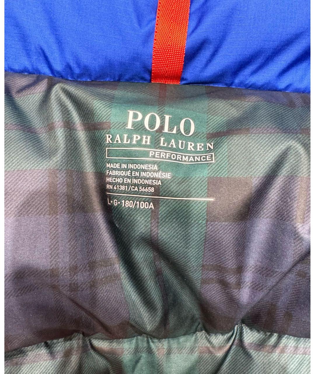 POLO RALPH LAUREN Синяя полиэстеровая куртка, фото 3