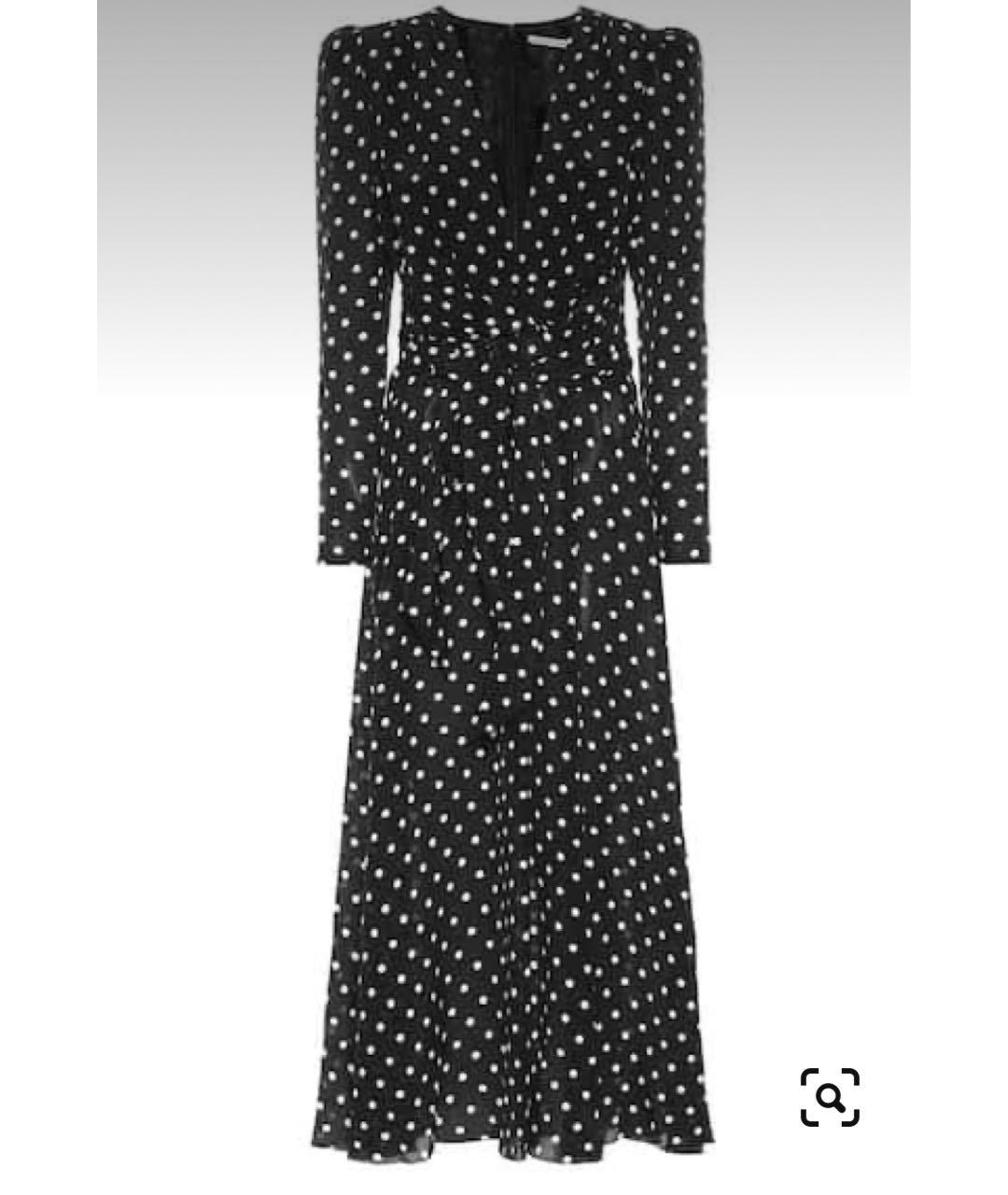 ALESSANDRA RICH Черное шелковое коктейльное платье, фото 9