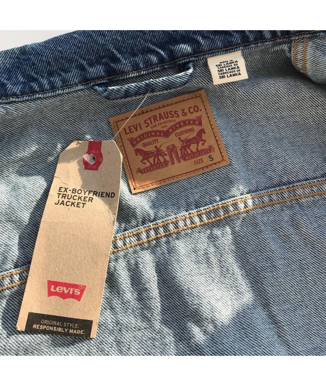 LEVI'S Голубая хлопковая куртка, фото 4