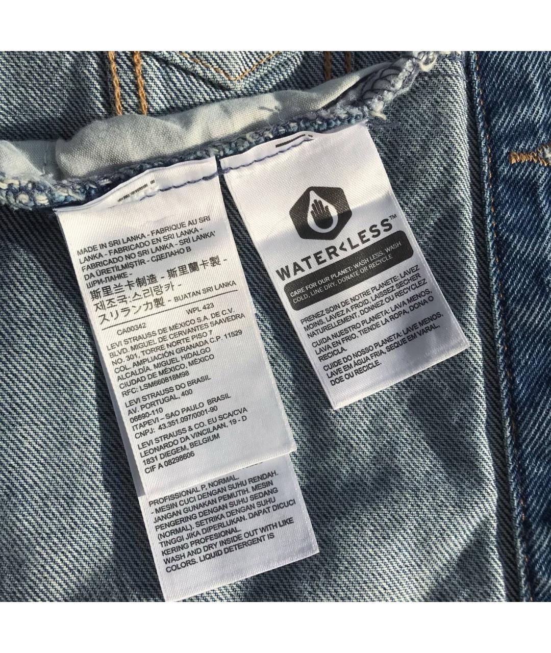 LEVI'S Голубая хлопковая куртка, фото 7