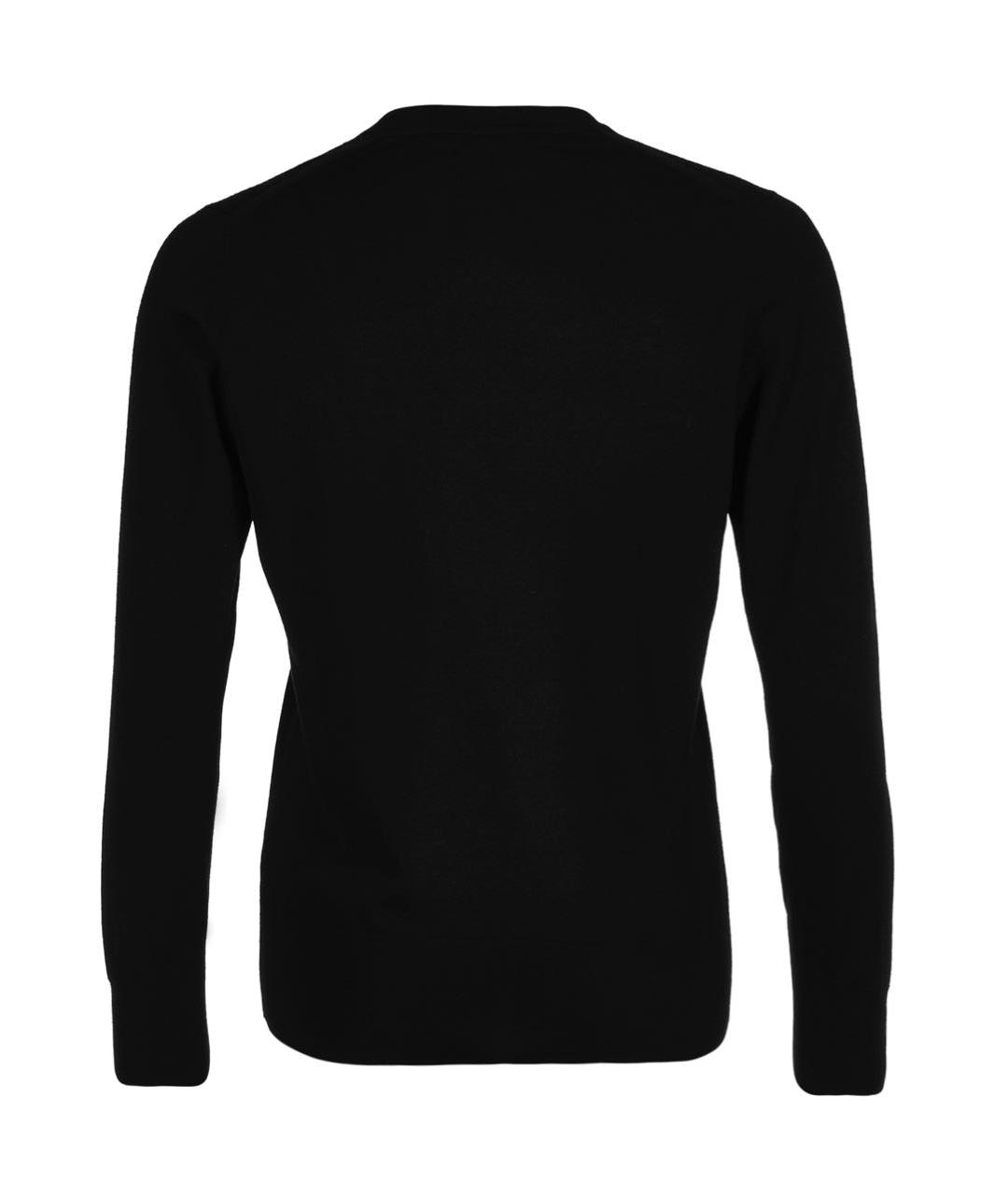 BURBERRY Черный шерстяной джемпер / свитер, фото 2