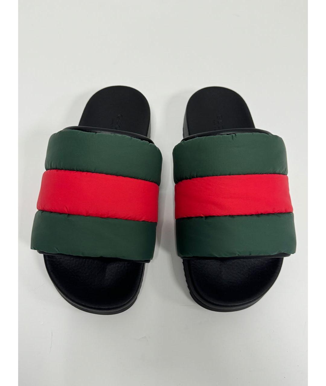 GUCCI Зеленые шлепанцы, фото 2