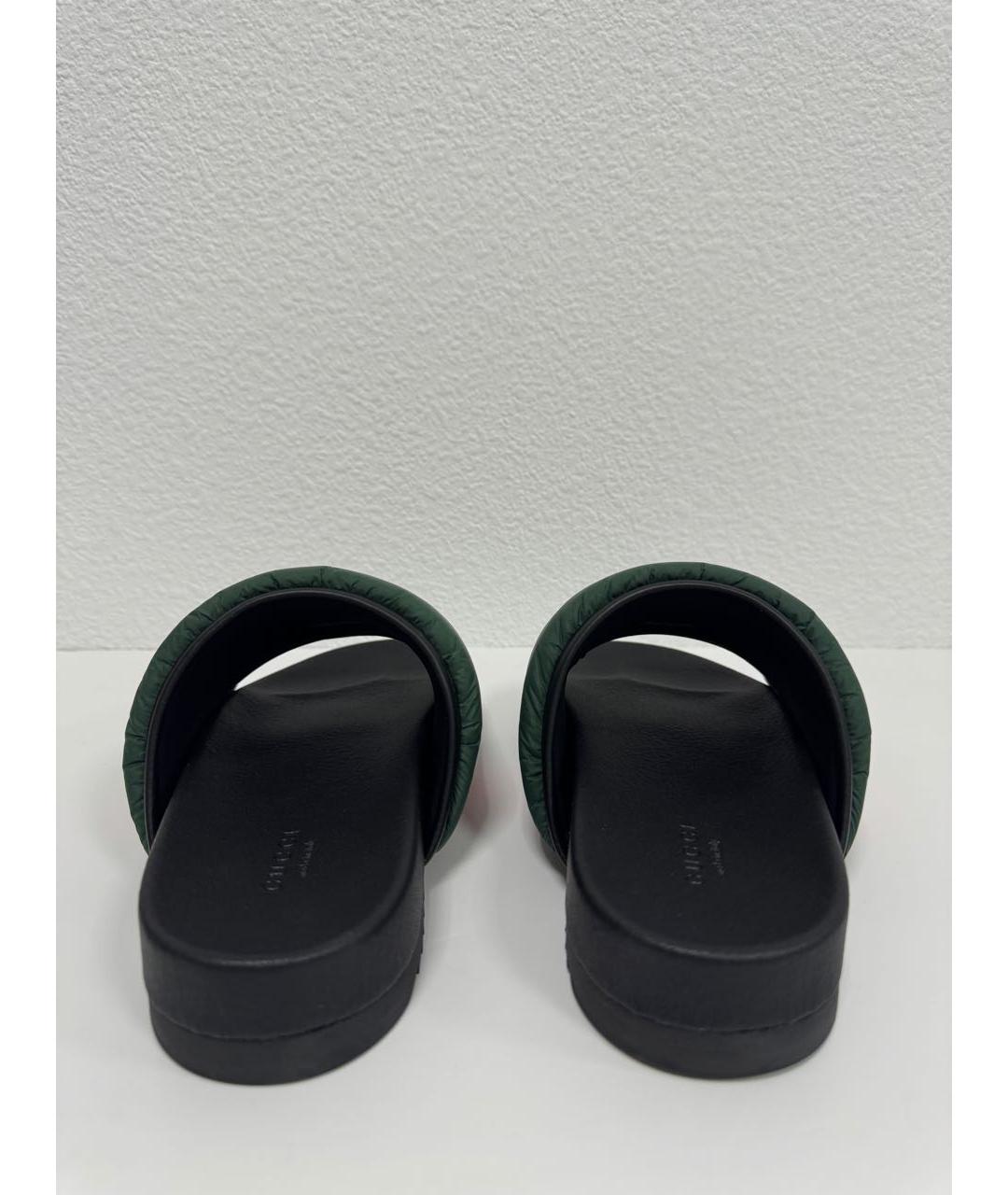 GUCCI Зеленые шлепанцы, фото 4
