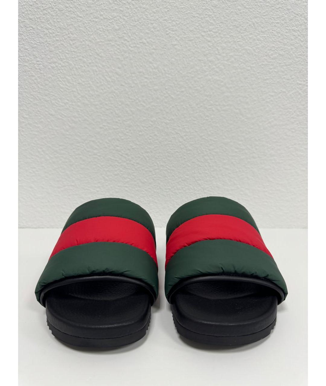 GUCCI Зеленые шлепанцы, фото 3