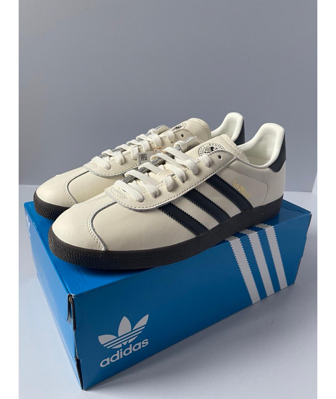 ADIDAS Белые кожаные низкие кроссовки / кеды, фото 3