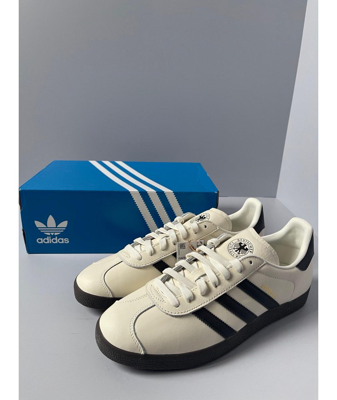 ADIDAS Белые кожаные низкие кроссовки / кеды, фото 4