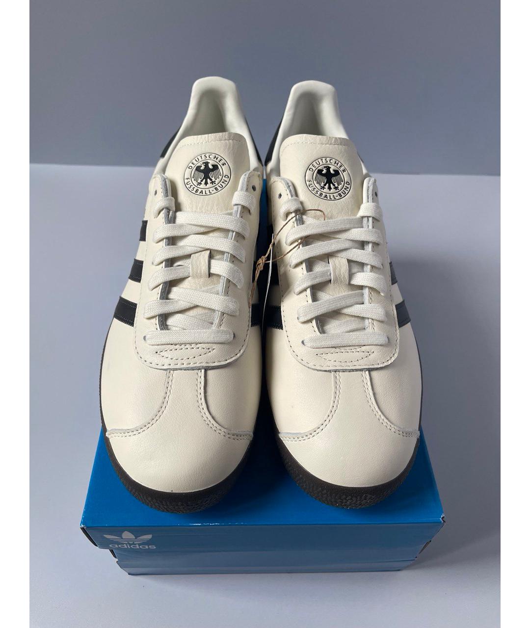 ADIDAS Белые кожаные низкие кроссовки / кеды, фото 2