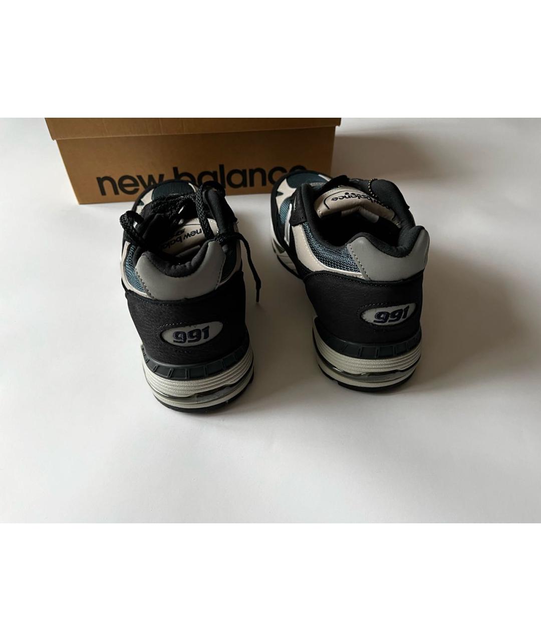 NEW BALANCE Темно-синие нубуковые низкие кроссовки / кеды, фото 4