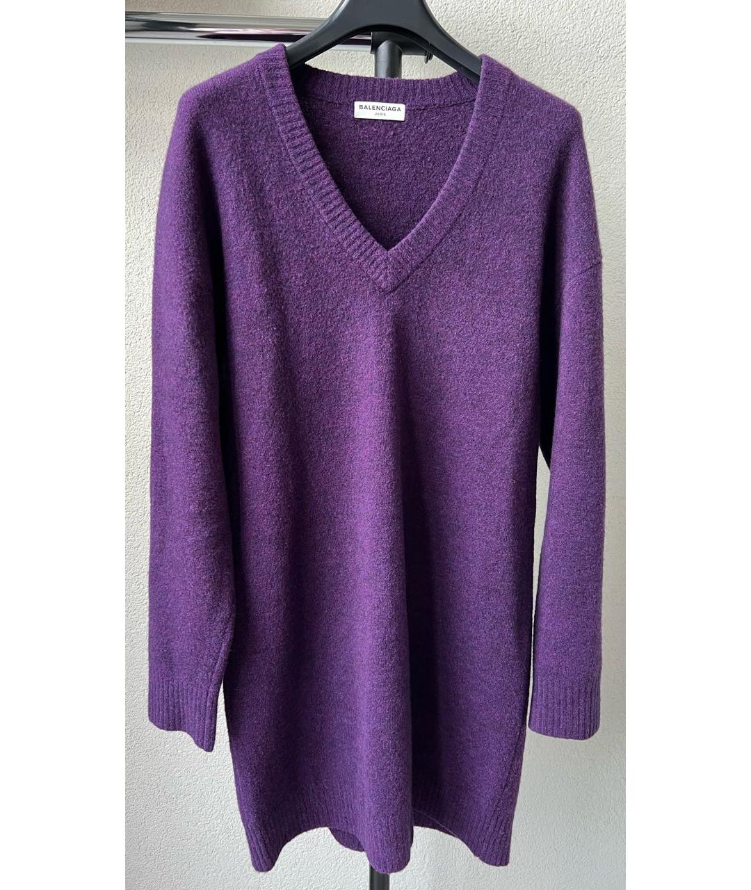 BALENCIAGA Фиолетовый хлопковый джемпер / свитер, фото 6