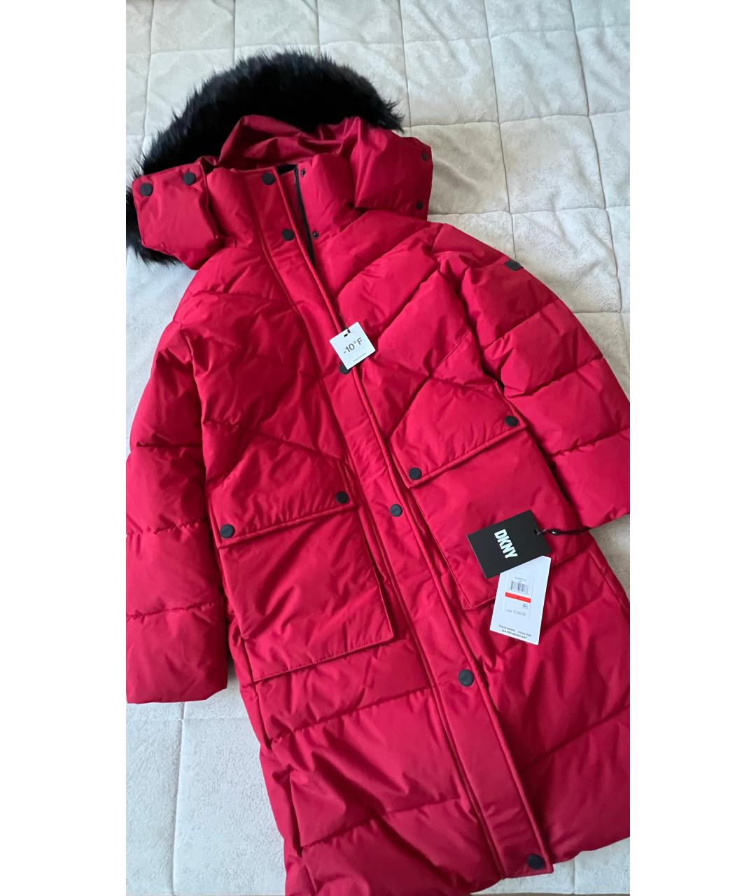 DKNY Красное полиэстеровое пальто, фото 3