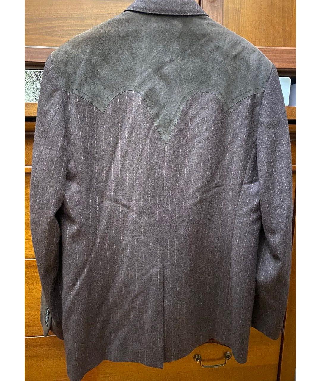 PAUL SMITH Коричневый шерстяной пиджак, фото 2