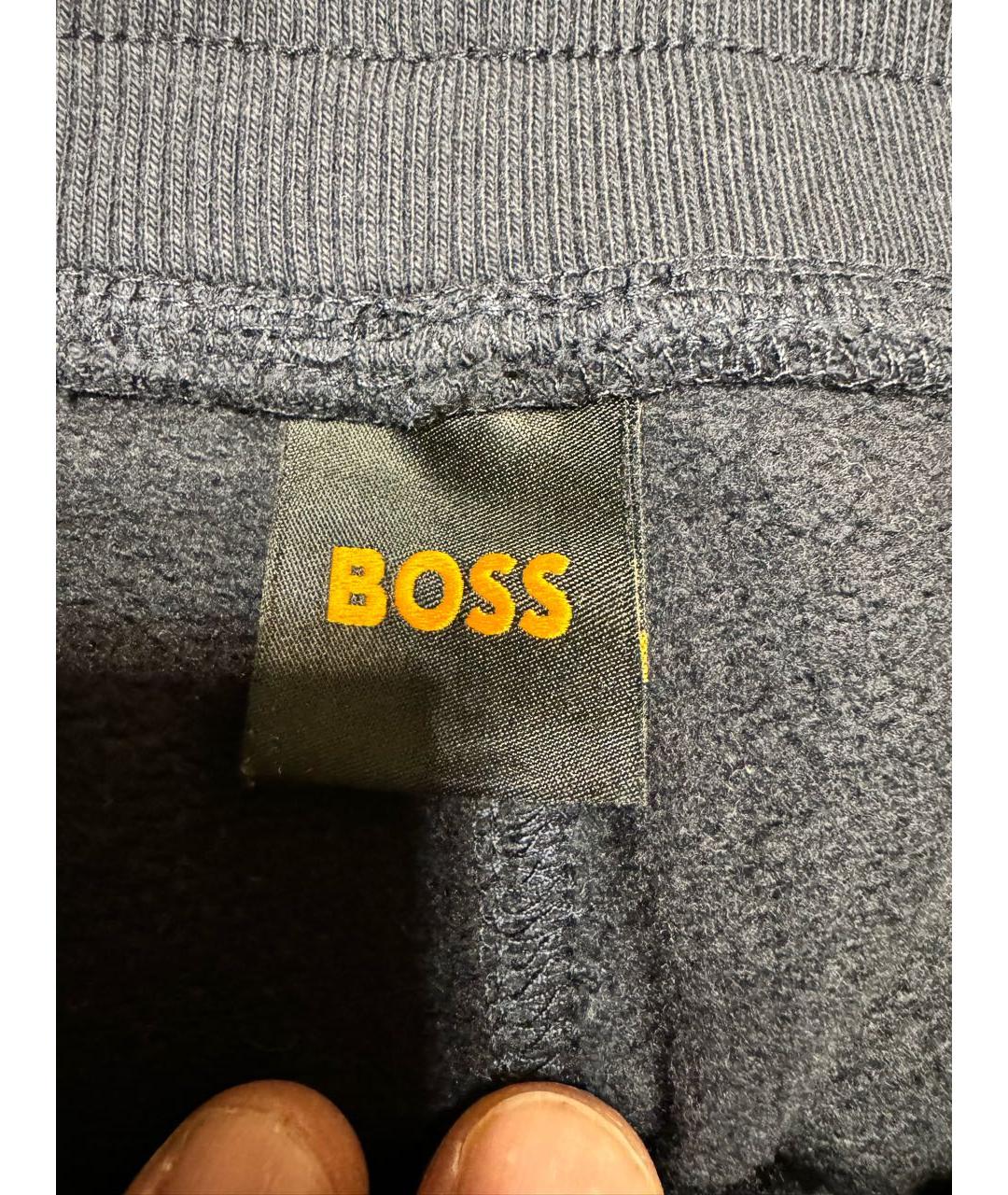 HUGO BOSS Синие хлопковые повседневные брюки, фото 4