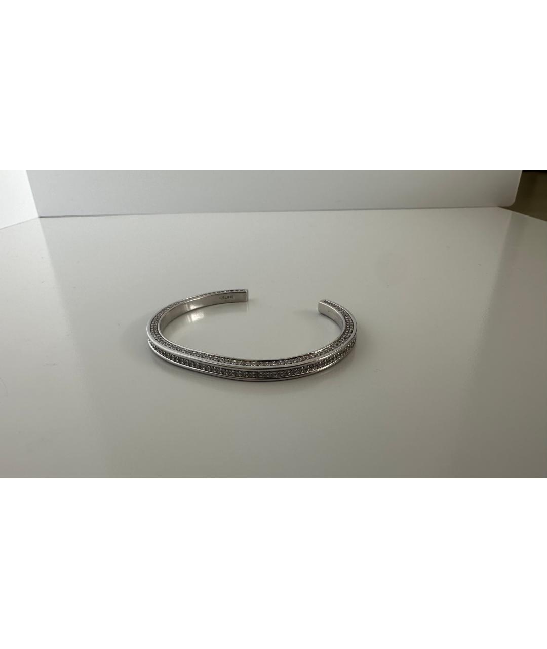 CELINE Серебрянный металлический браслет, фото 7