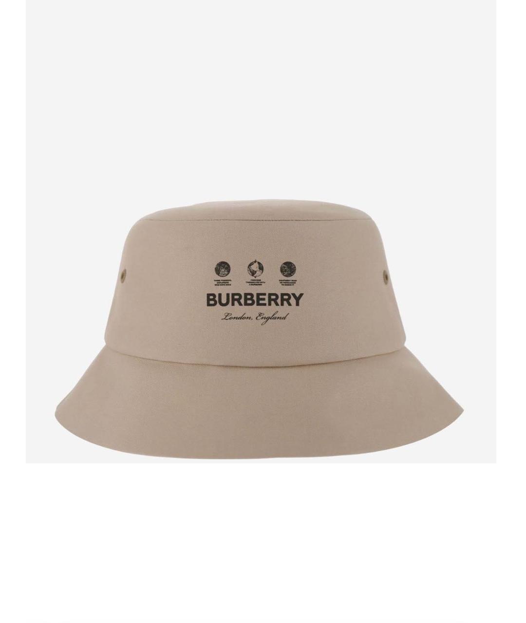 BURBERRY Бежевая хлопковая кепка/бейсболка, фото 9