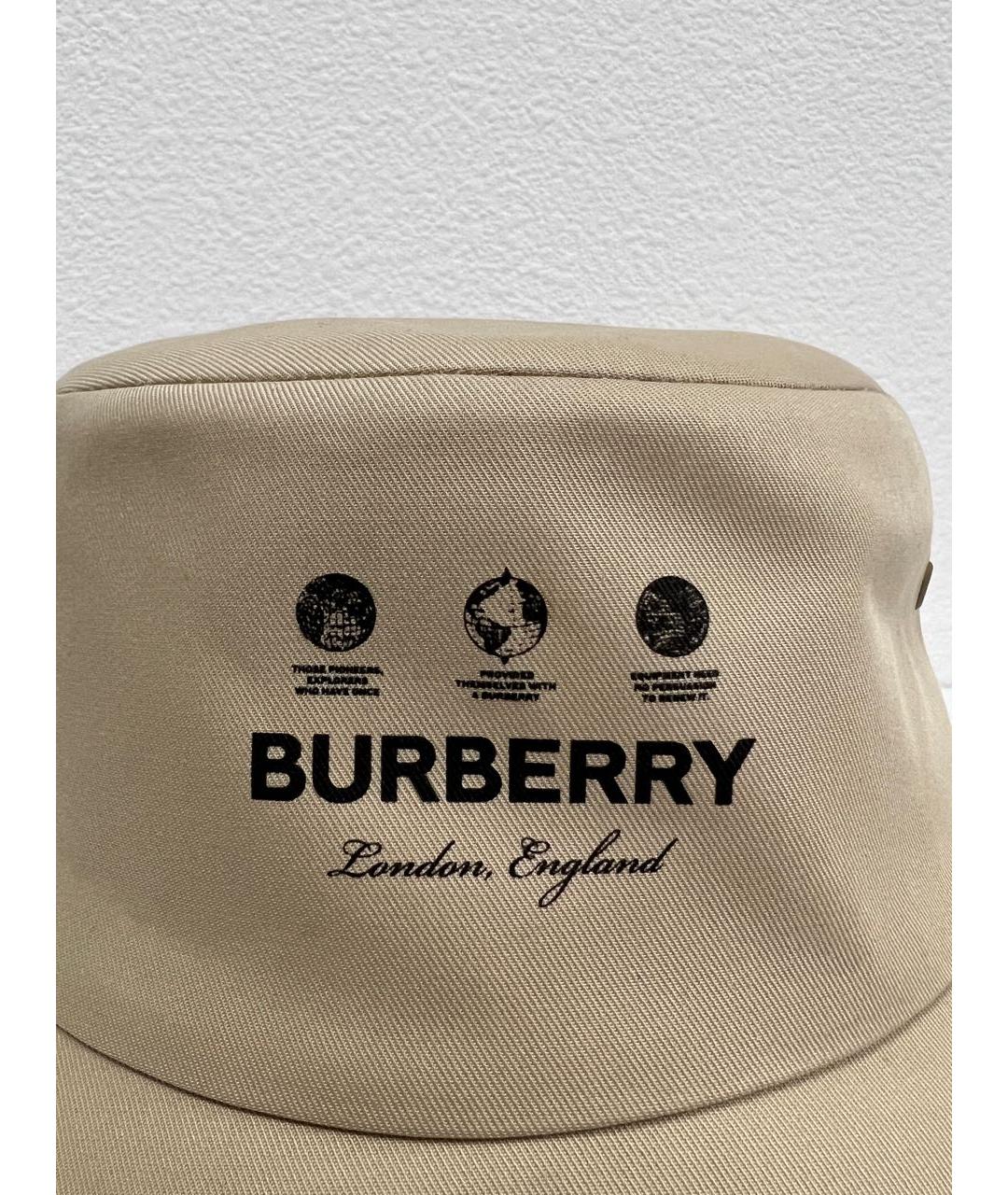 BURBERRY Бежевая хлопковая кепка/бейсболка, фото 6
