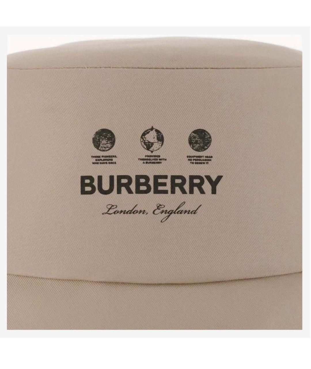 BURBERRY Бежевая хлопковая кепка/бейсболка, фото 3