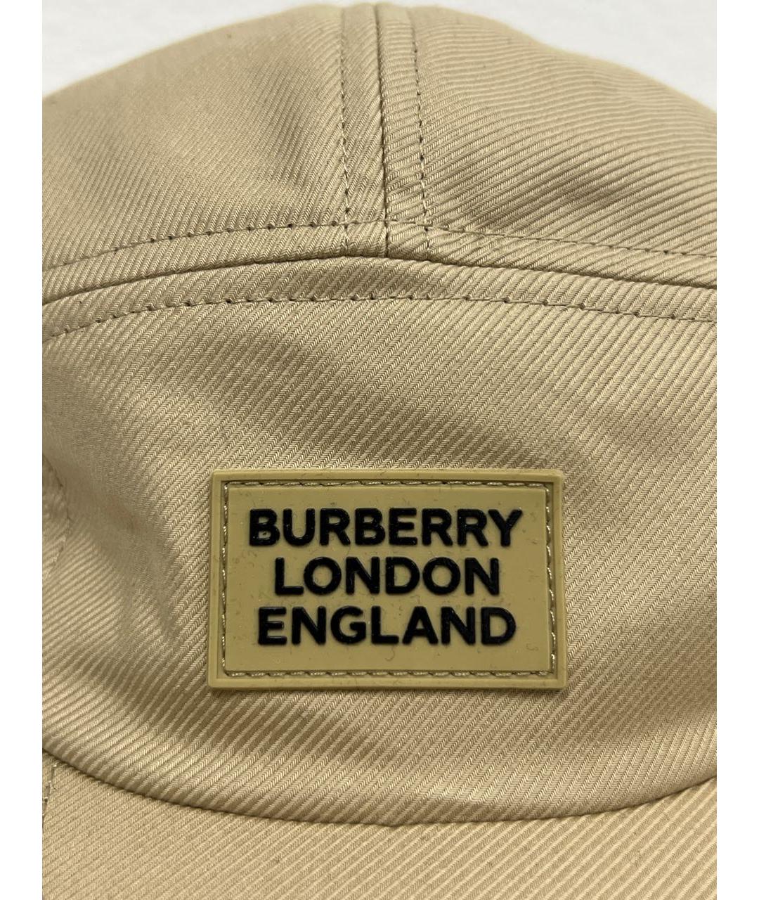 BURBERRY Бежевая хлопковая кепка, фото 4