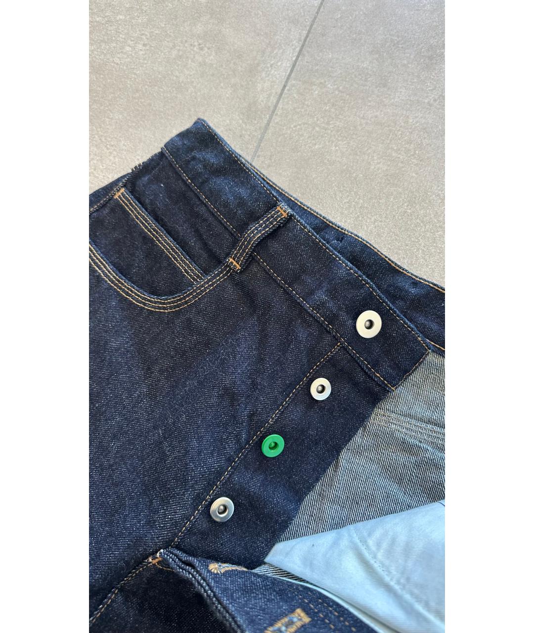BOTTEGA VENETA Темно-синие хлопковые прямые джинсы, фото 5