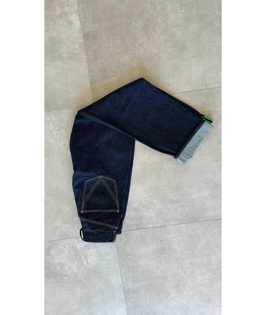 BOTTEGA VENETA Темно-синие хлопковые прямые джинсы, фото 3