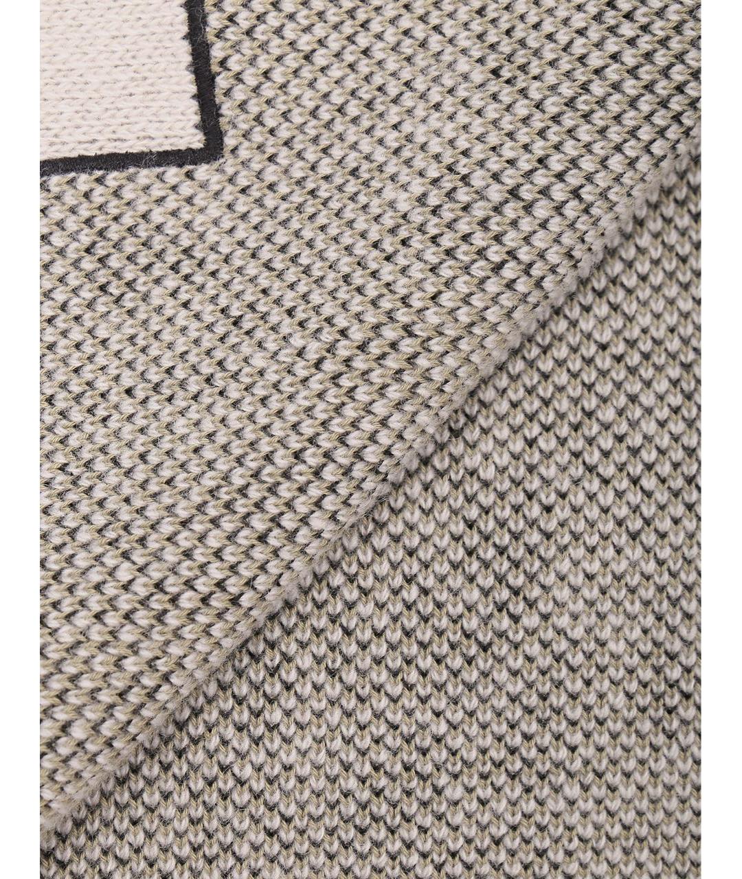 STONE ISLAND Бежевый шерстяной шарф, фото 2