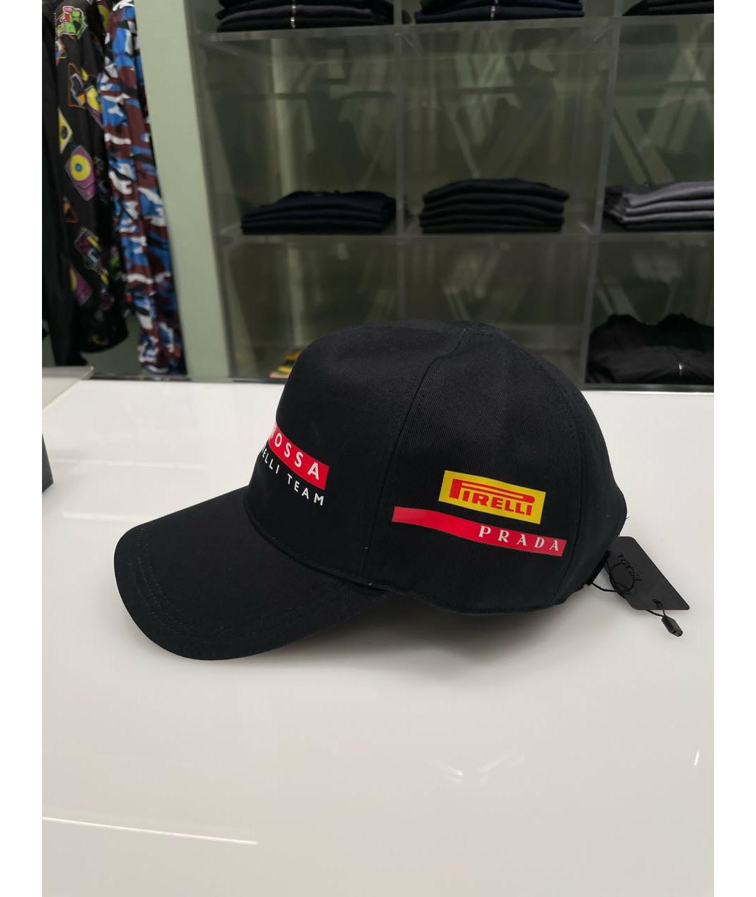 PRADA Черная хлопковая кепка/бейсболка, фото 8