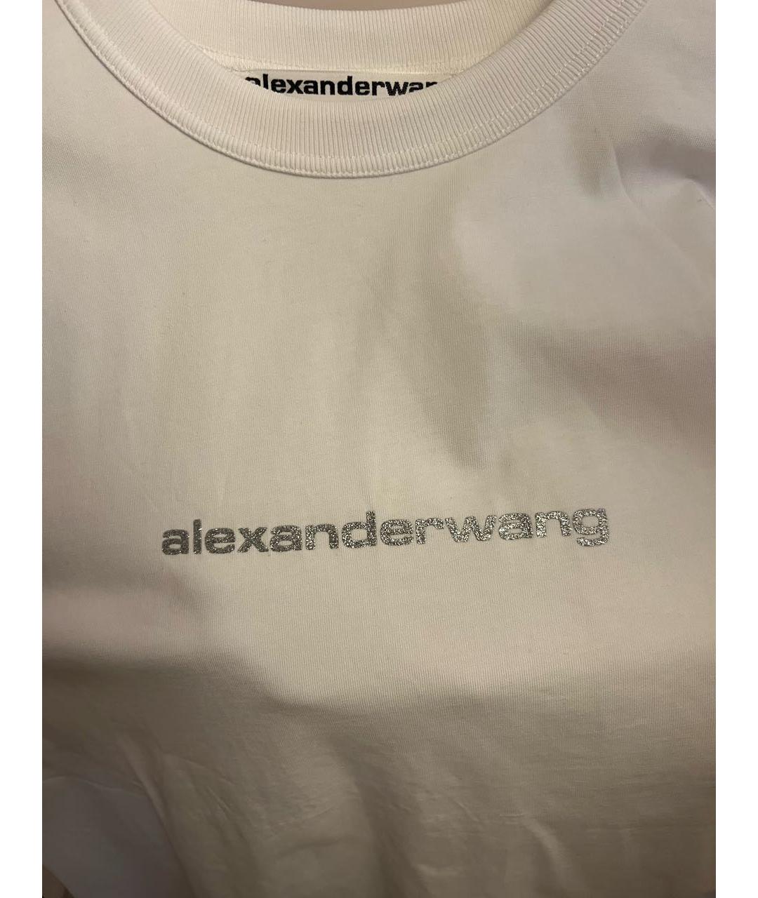 ALEXANDER WANG Белая хлопковая футболка, фото 4