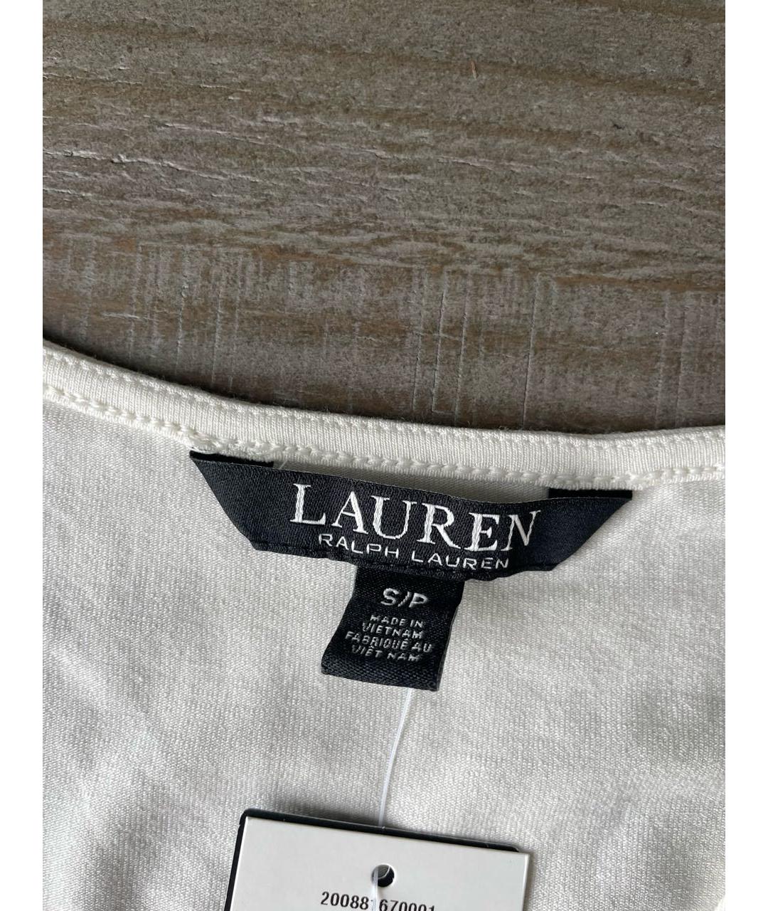 RALPH LAUREN Белая вискозная блузы, фото 3