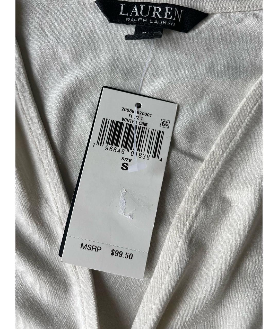 RALPH LAUREN Белая вискозная блузы, фото 4