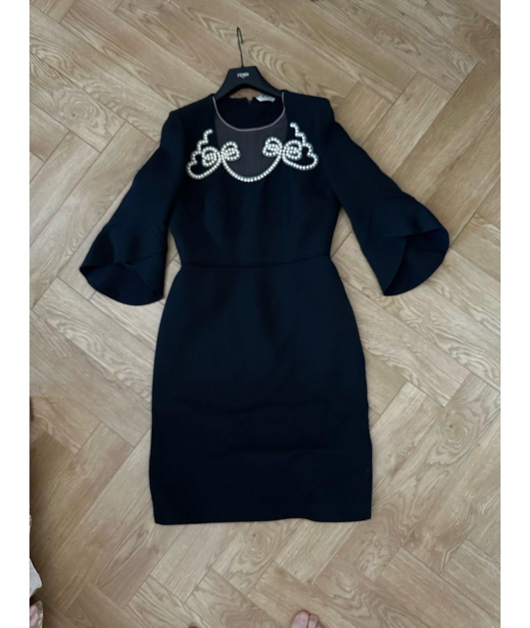 FENDI Черное шерстяное вечернее платье, фото 8