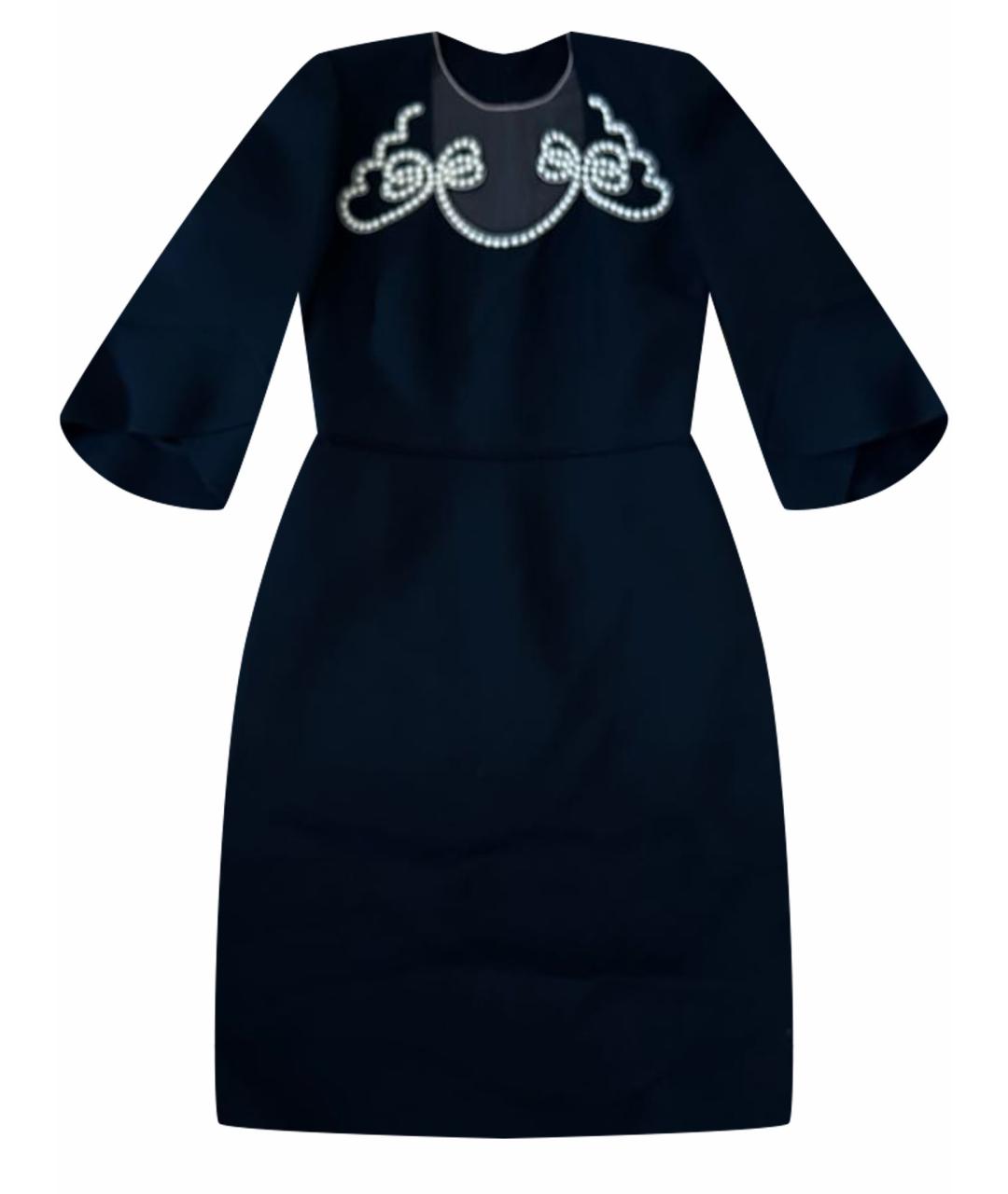 FENDI Черное шерстяное вечернее платье, фото 1