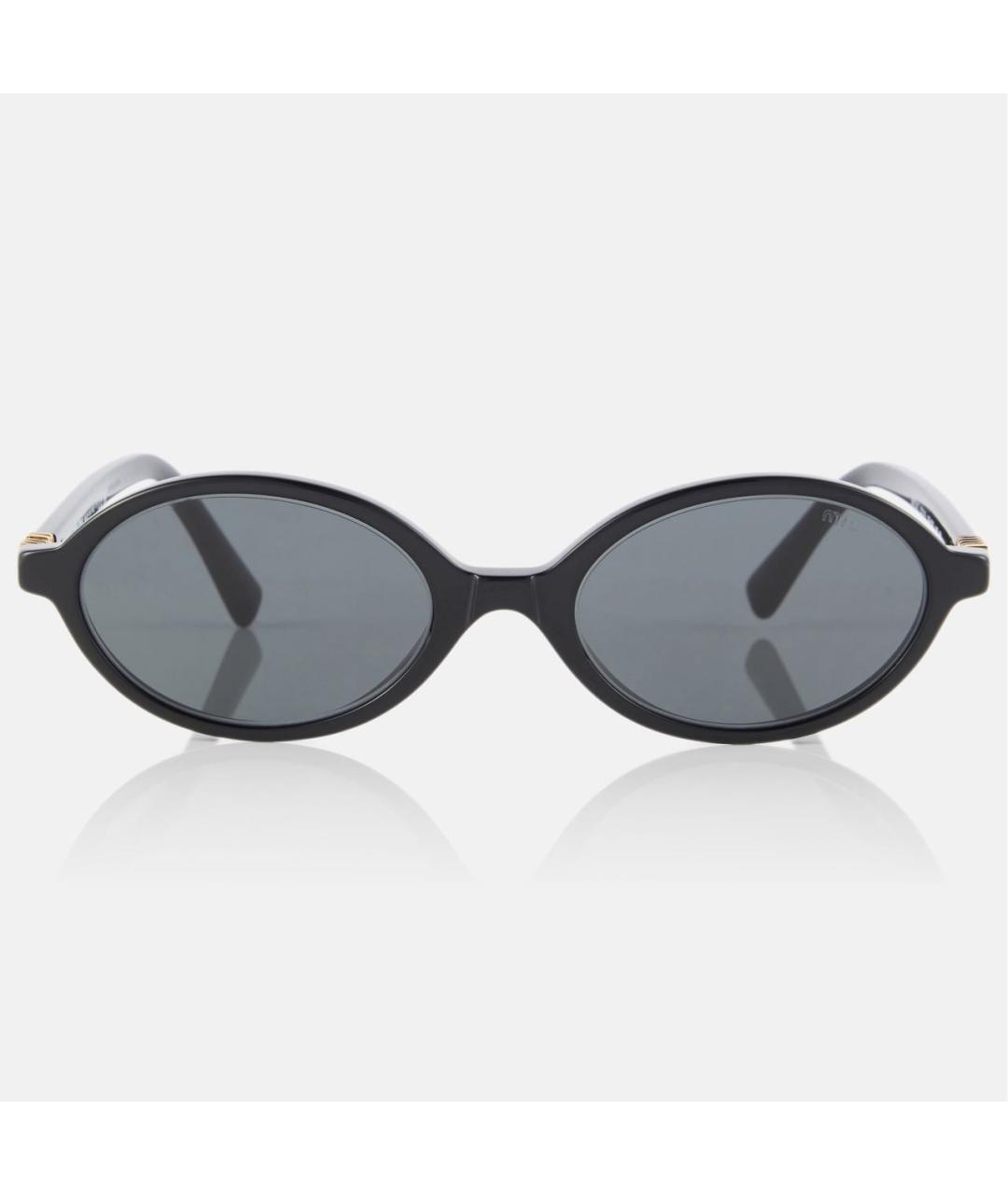 MIU MIU Черные металлические солнцезащитные очки, фото 6