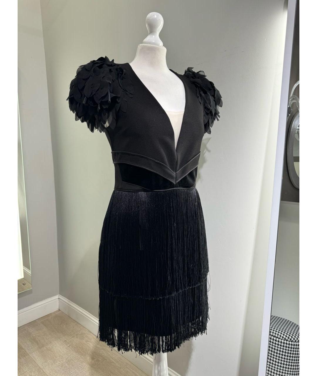 ELISABETTA FRANCHI Черное коктейльное платье, фото 2