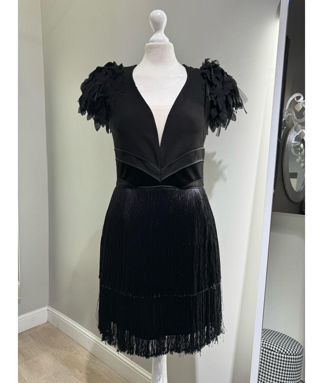 ELISABETTA FRANCHI Черное коктейльное платье, фото 9
