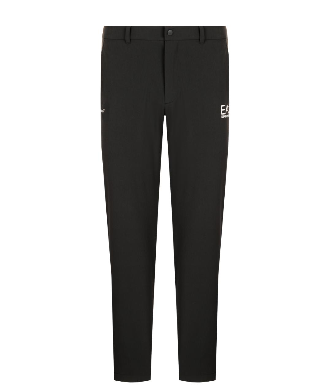 EA7 Черные полиамидовые повседневные брюки, фото 1