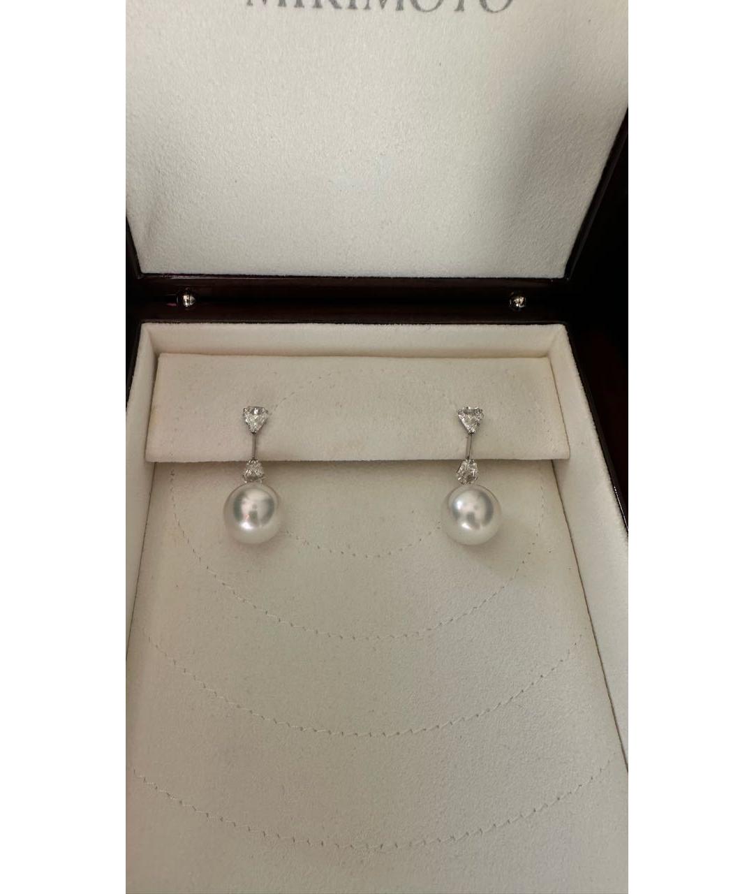 Mikimoto Белые жемчужные серьги, фото 6