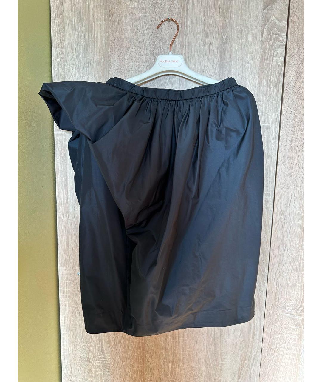 MARC BY MARC JACOBS Черная полиэстеровая юбка миди, фото 9