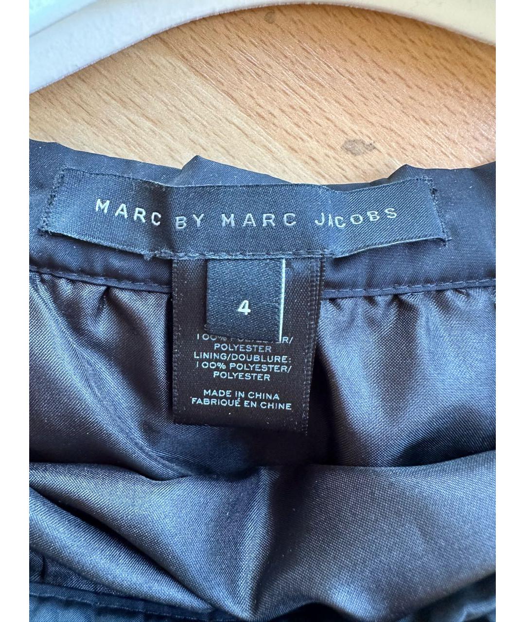 MARC BY MARC JACOBS Черная полиэстеровая юбка миди, фото 3
