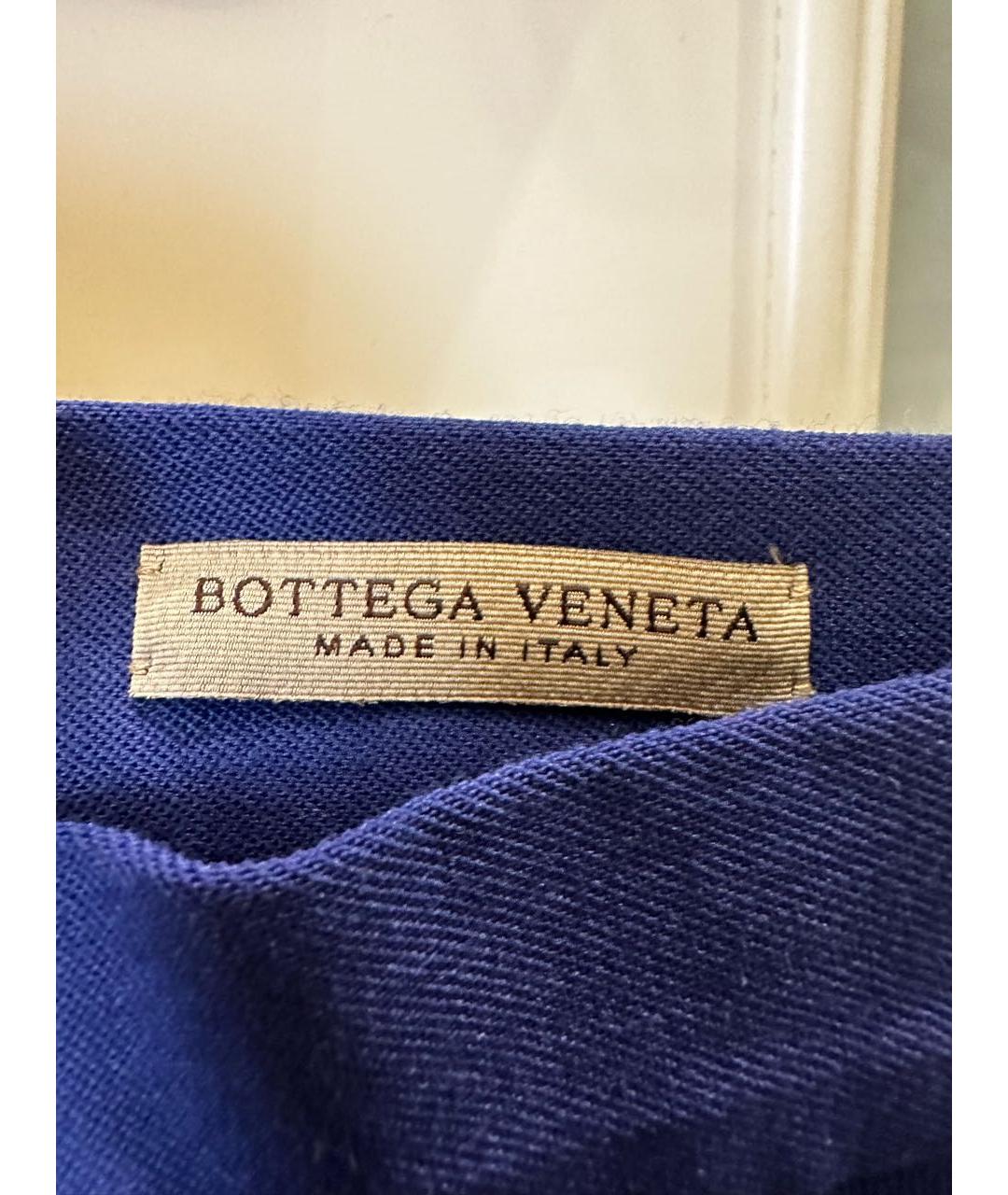 BOTTEGA VENETA Синяя хлопковая юбка макси, фото 3