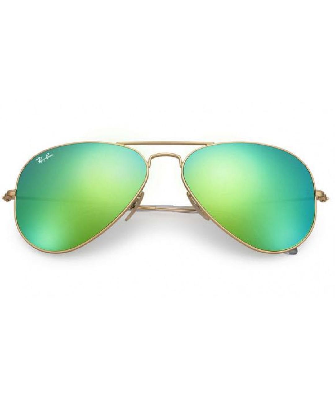 RAY BAN Зеленые металлические солнцезащитные очки, фото 6