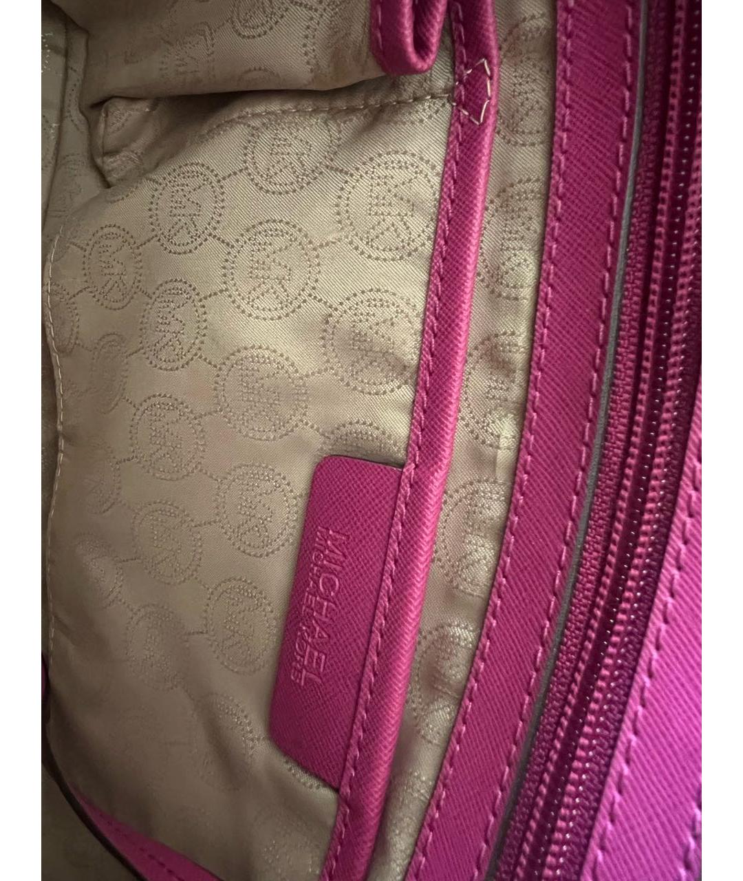 MICHAEL KORS Розовая кожаная сумка тоут, фото 7
