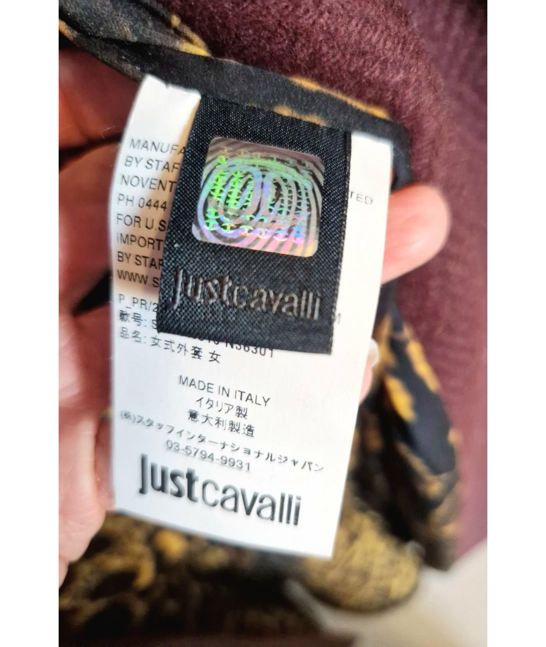 JUST CAVALLI Бордовое пальто, фото 6