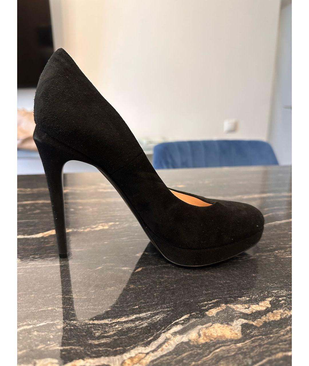 FENDI Черные замшевые туфли, фото 6