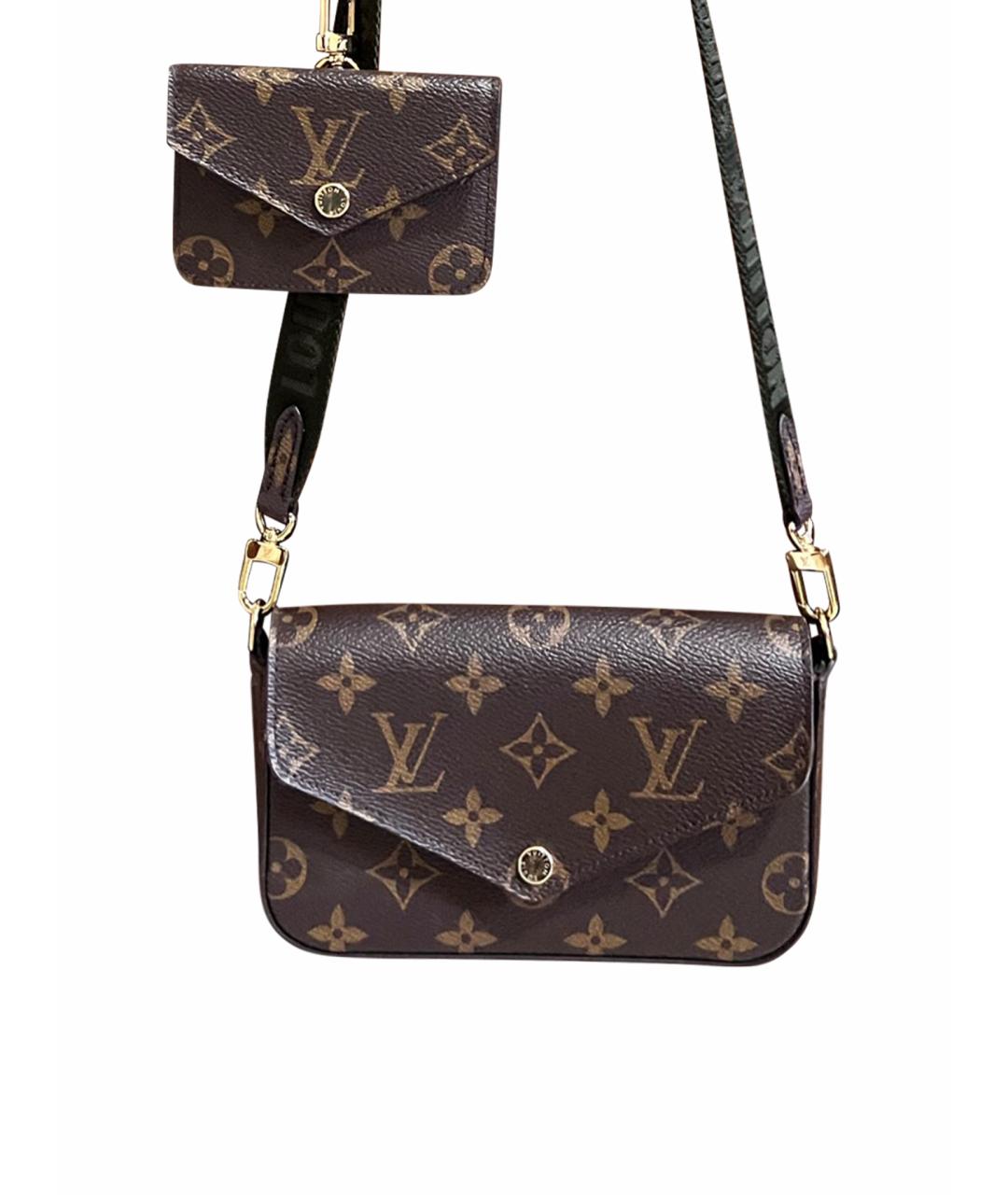 LOUIS VUITTON PRE-OWNED Коричневая кожаная сумка через плечо, фото 1