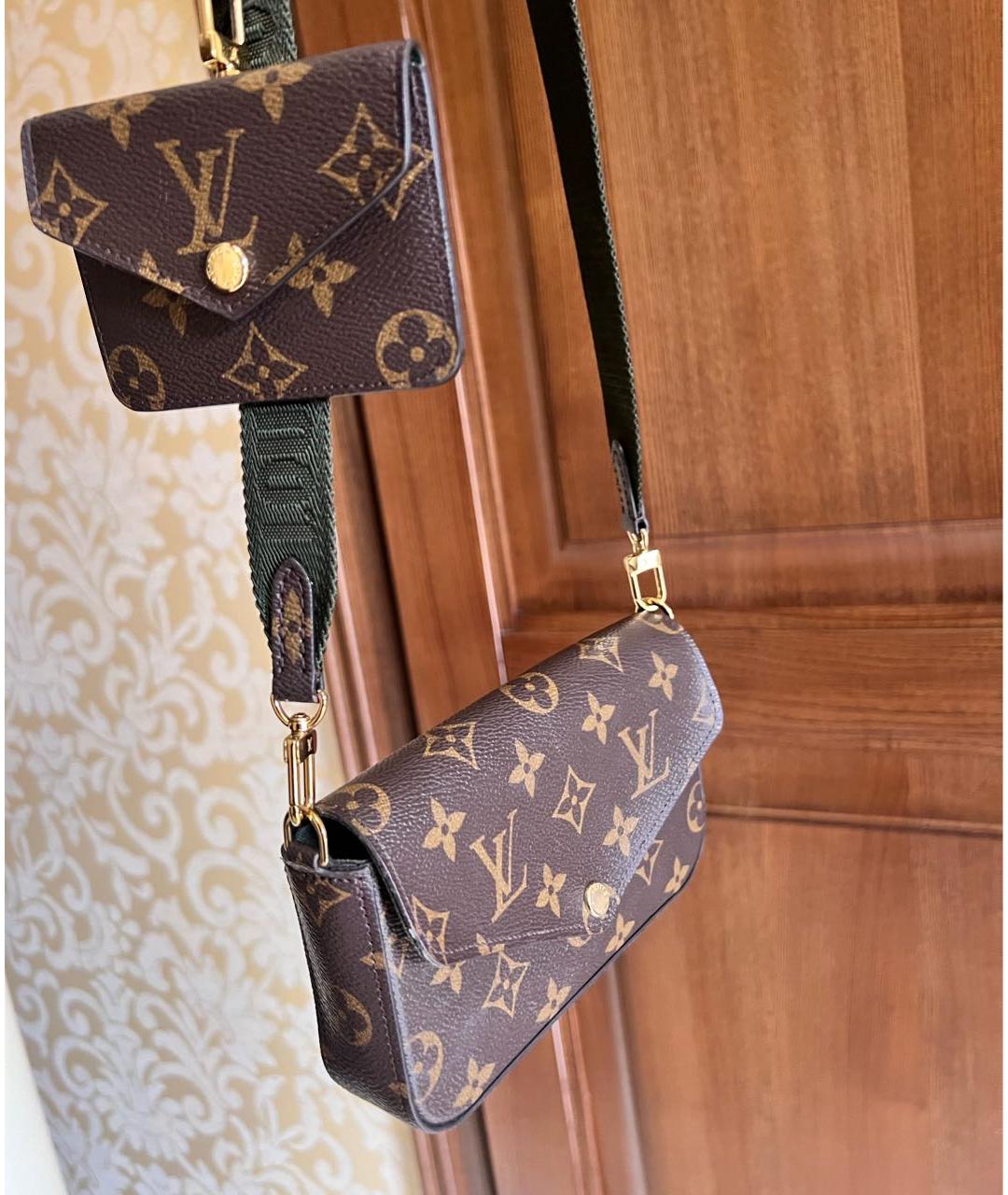 LOUIS VUITTON PRE-OWNED Коричневая кожаная сумка через плечо, фото 2