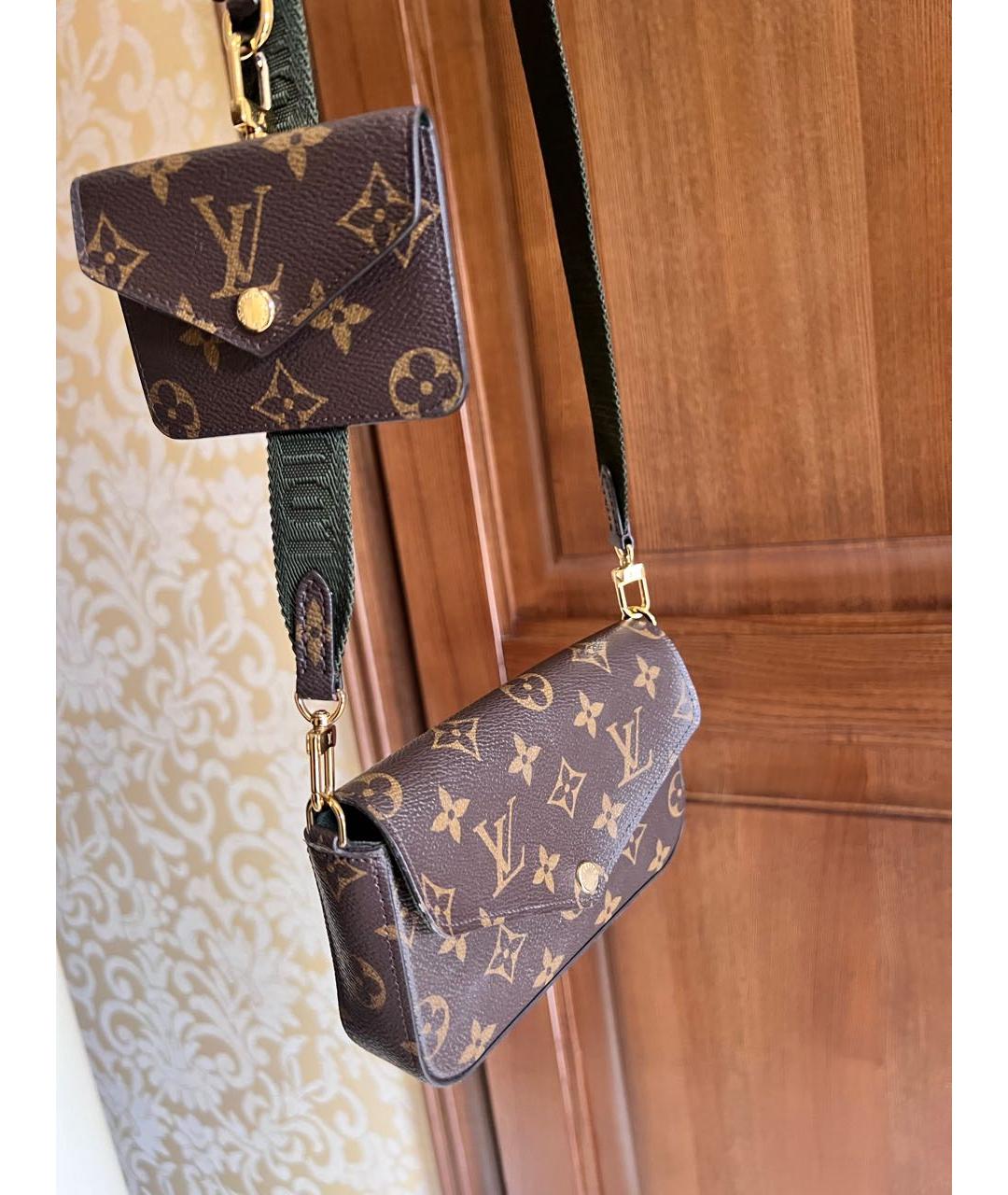 LOUIS VUITTON PRE-OWNED Коричневая кожаная сумка через плечо, фото 7