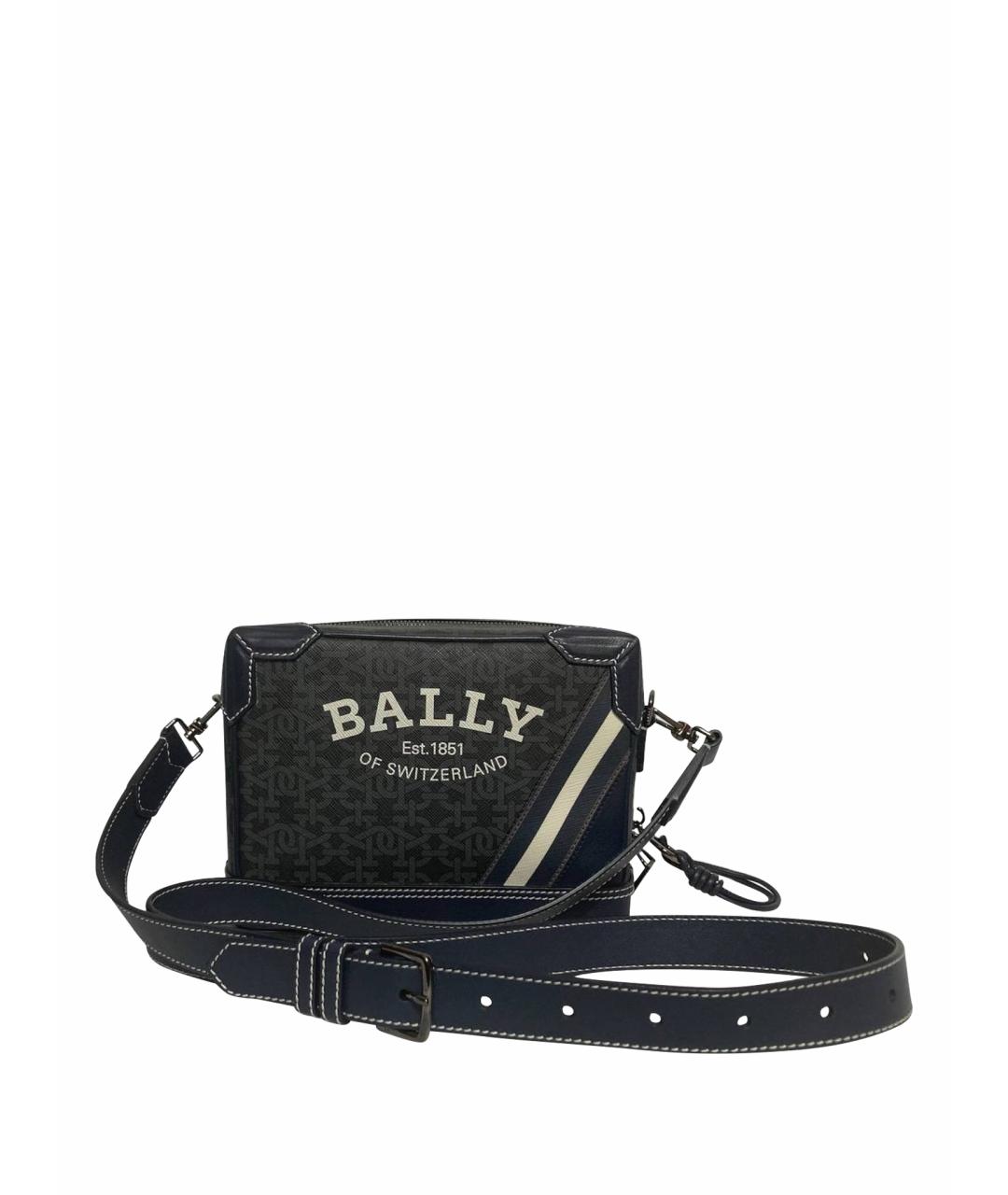 BALLY Черная кожаная сумка на плечо, фото 1